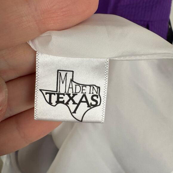 NWT Lauren James Livingston Purple Dress Sz XS TCU Seersucker Preppy Back Bow - Picture 9 of 13